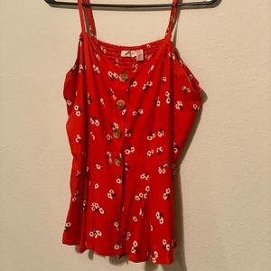 Willow & Root Peplum Flowered Tank Top
